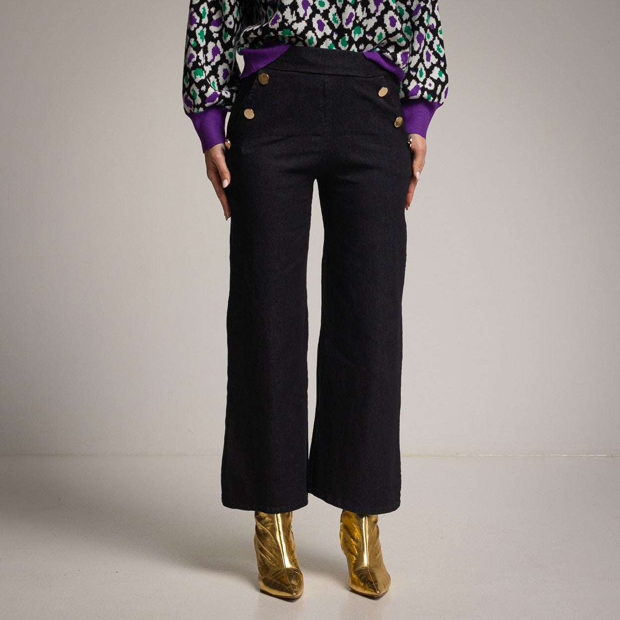 HIGH WAIST DENIM PANT